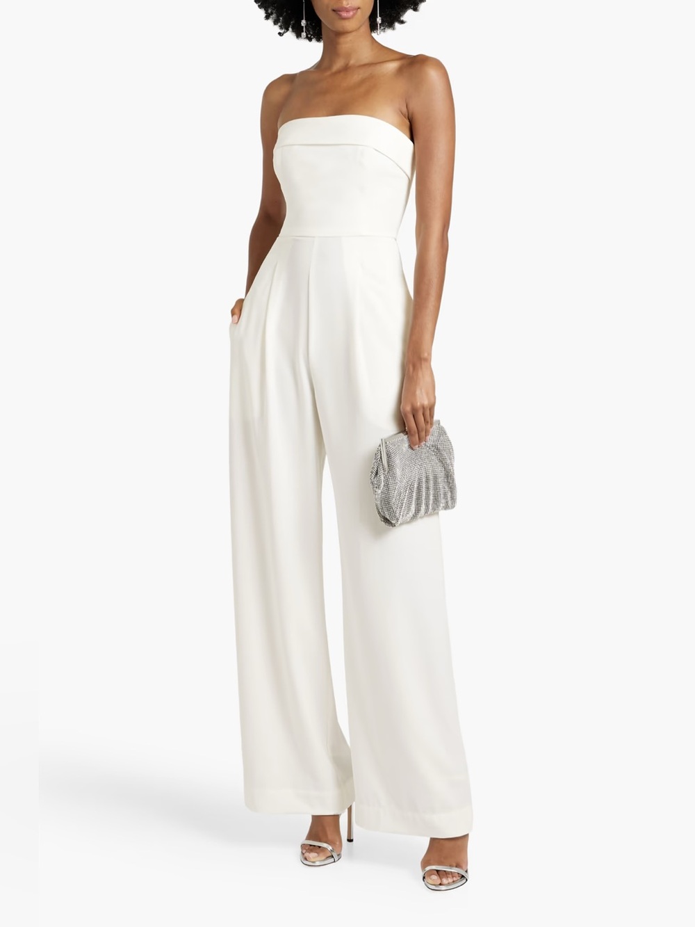 NWT Nichola Chara Strapless Wide Leg Jumpsuit